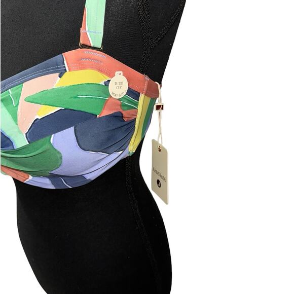 NWT! Artesands L'Avana Multi Botticelli Bandeau Bikini Top - Size 10 - Picture 9 of 13